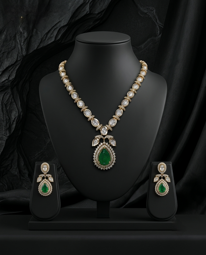 Aaradhya Teardrop Necklace Set