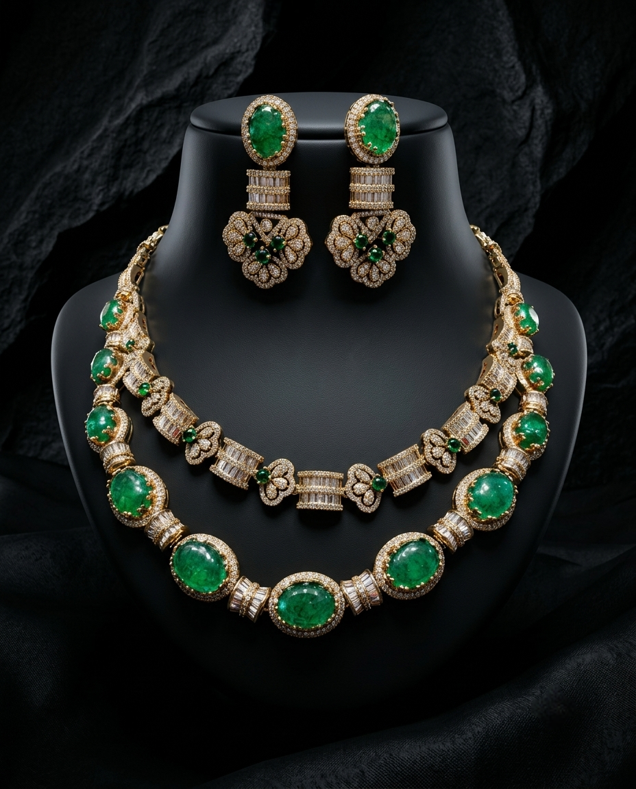 Vaasu Two Layered Necklace Set