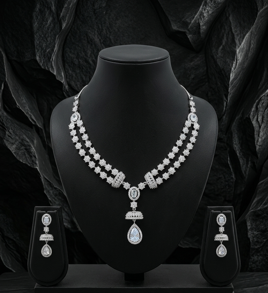 Aadhya Luxe AD Necklace Set