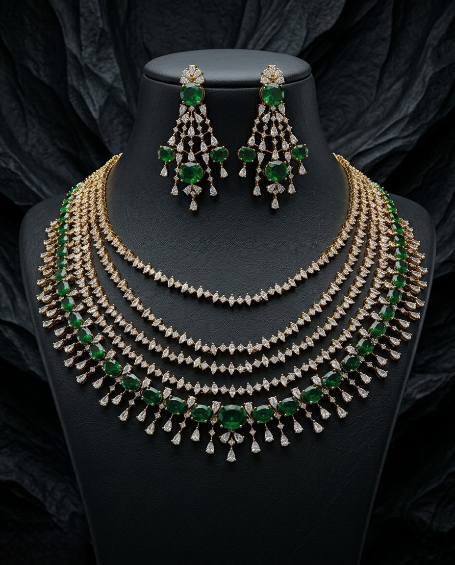 Grand Cascade Necklace Set