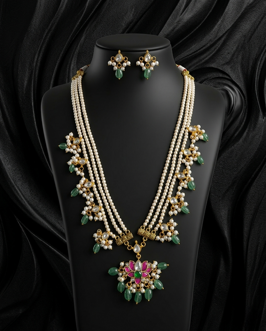 Padmavalli Pearl Necklace Set