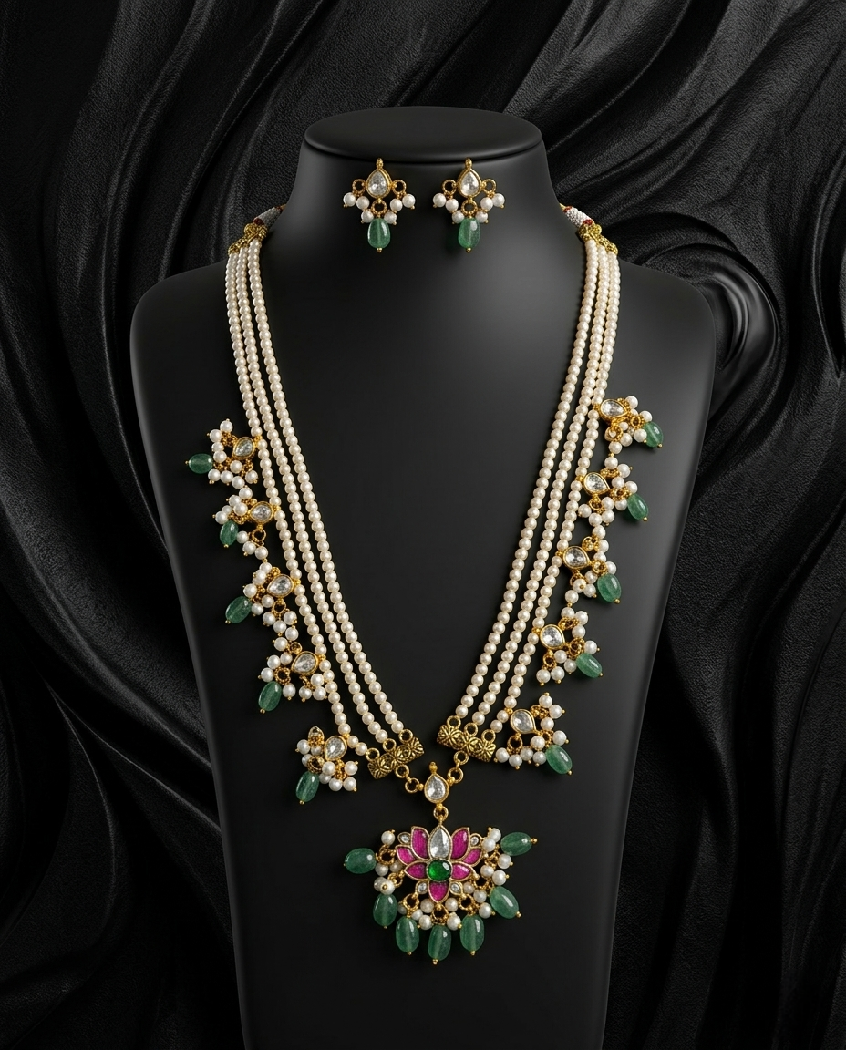 Padmavalli Pearl Necklace Set