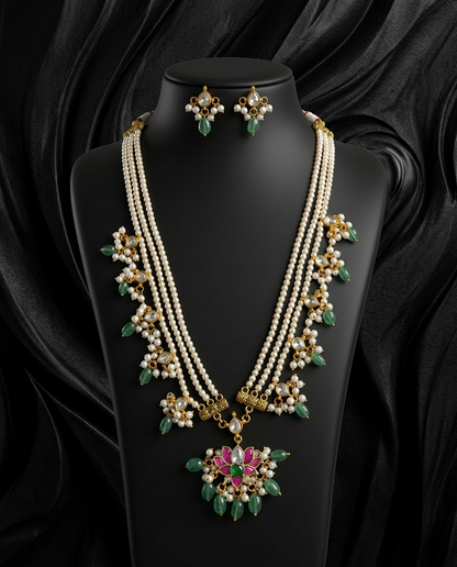 Padmavalli Pearl Necklace Set