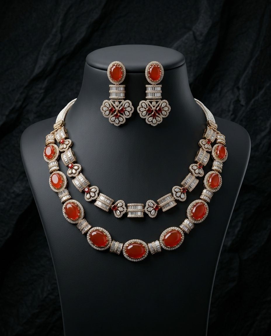 Vaasu Two Layered Necklace Set