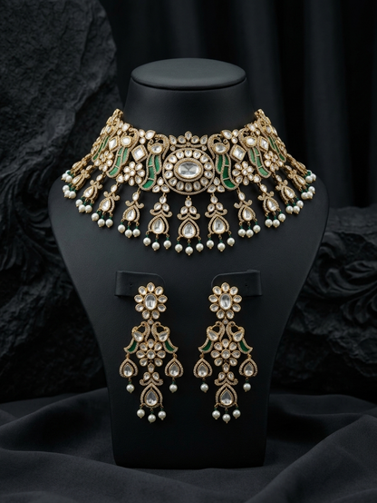 Raghuvanshi Choker Necklace Set | Zestro Premium Imitation Jewellery