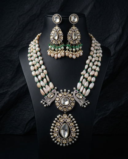 Mayur Ratna Pearl Heritage Necklace Set
