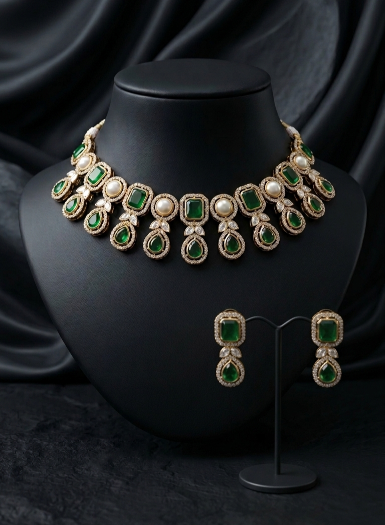 Anvisha Necklace Set | Zestro Premium Imitation Jewellery
