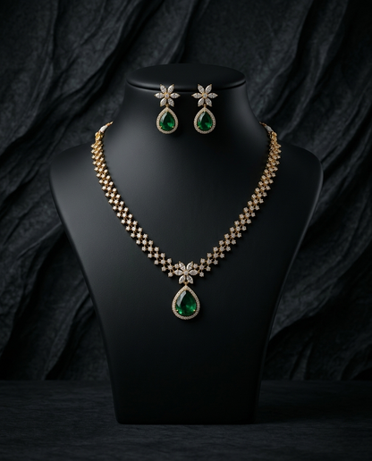 Neerja Blossom AD Necklace Set