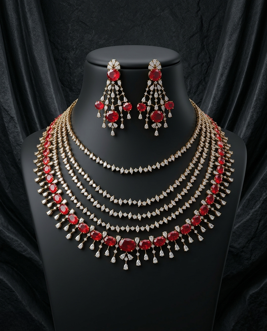 Grand Cascade Necklace Set