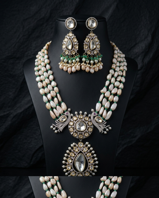 Mayur Ratna Pearl Heritage Necklace Set