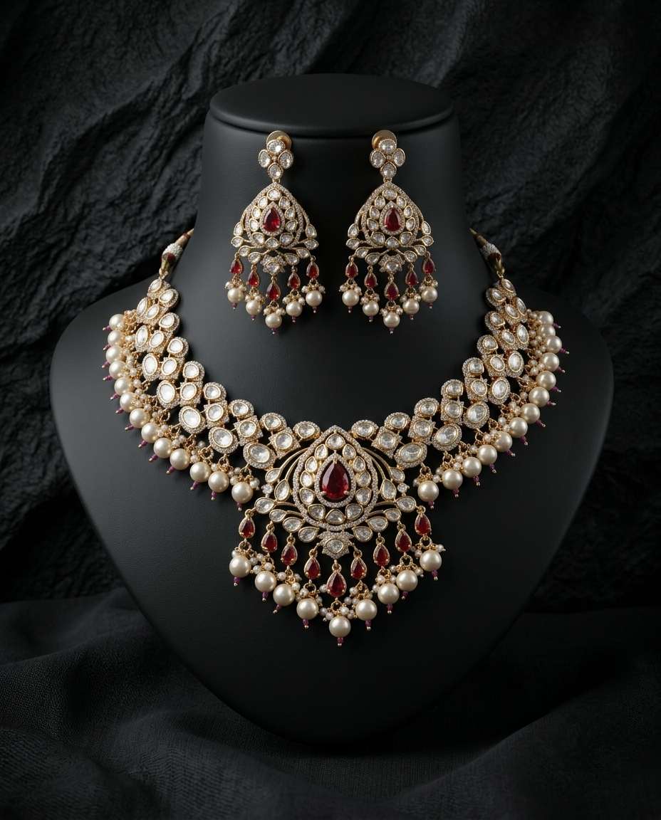 Alesha Kundan Bridal Set