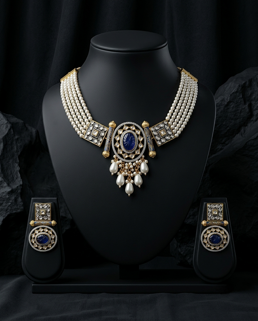 Neelambara Pearl Choker Set