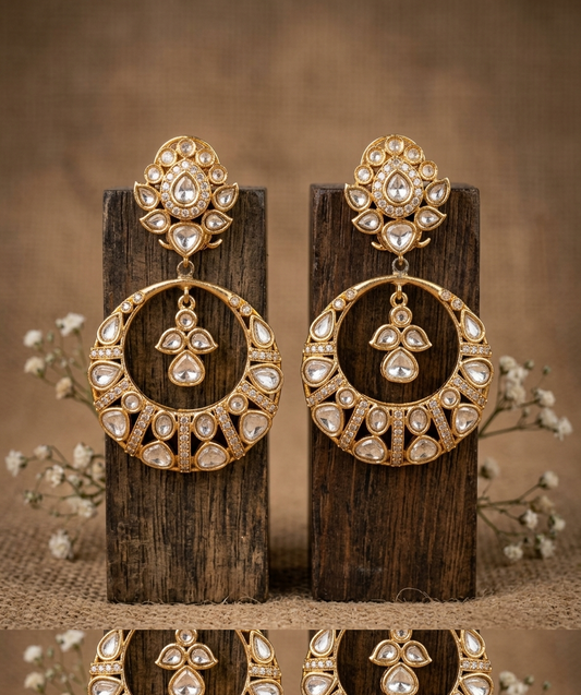 Tavi Moissanite Kundan Earrings