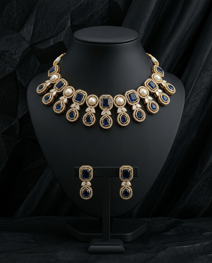 Anvisha Necklace Set - View 4 | Zestro Luxury Jewellery