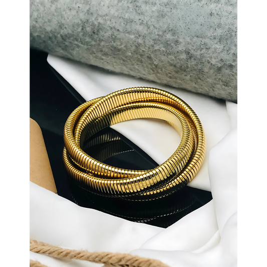 Serpent Twist Trio Bracelet