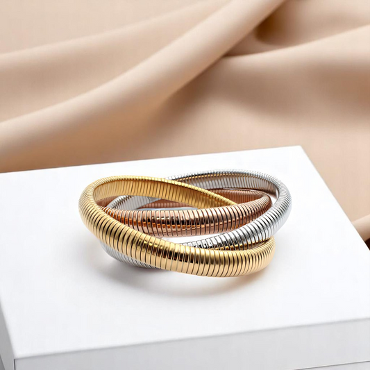 Serpent Twist Trio Bracelet