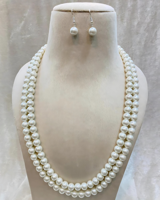 Single Coloured Two Layered Mala