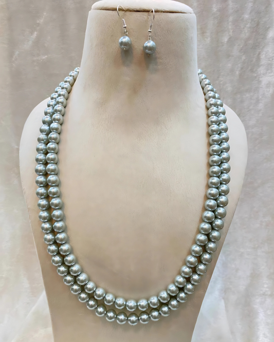 Single Coloured Two Layered Mala