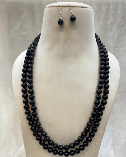 Single Coloured Two Layered Mala