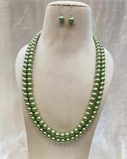 Single Coloured Two Layered Mala