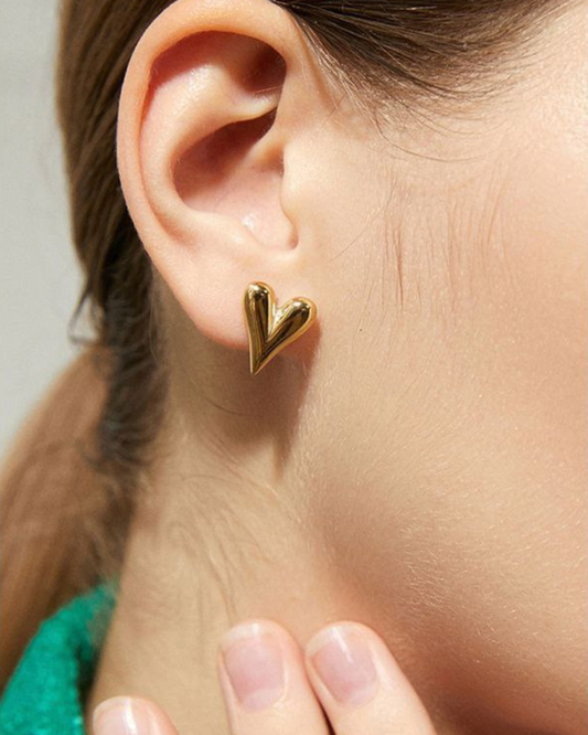 Solid Heart Studs