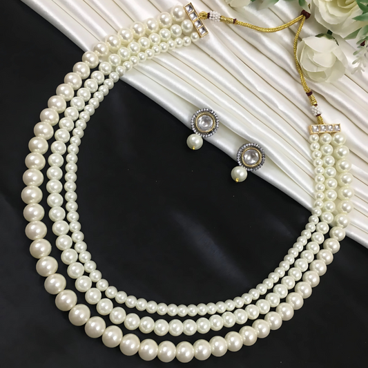 Three Layered Pearl Mala