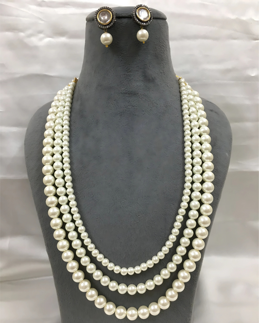 Three Layered Pearl Mala
