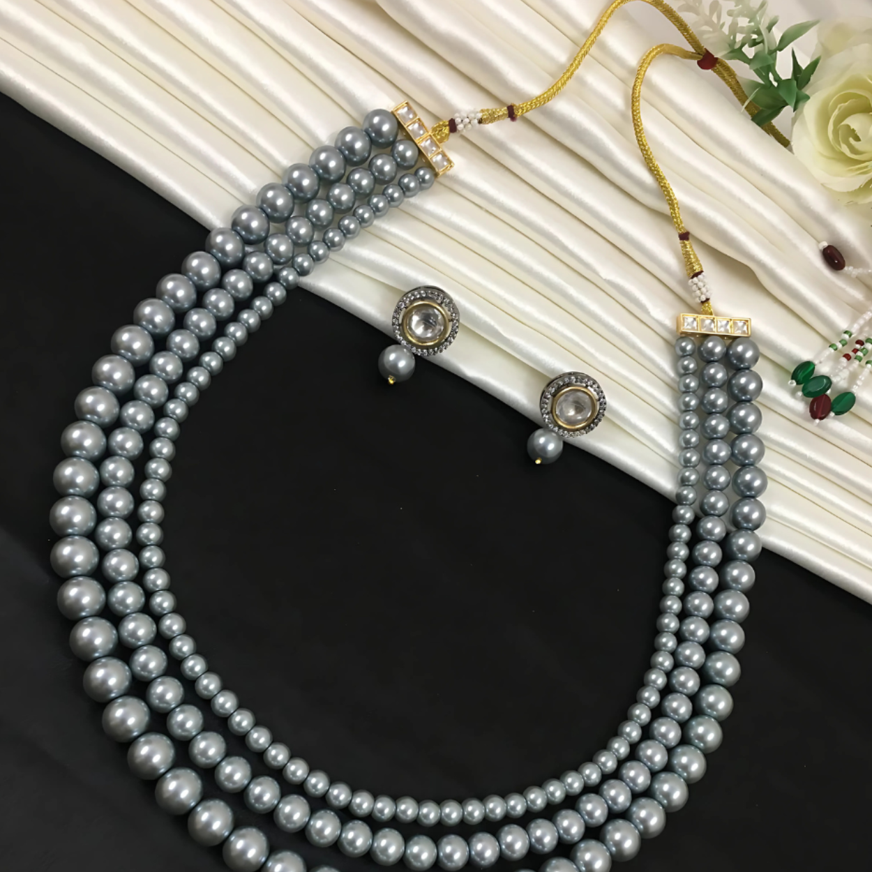Three Layered Pearl Mala