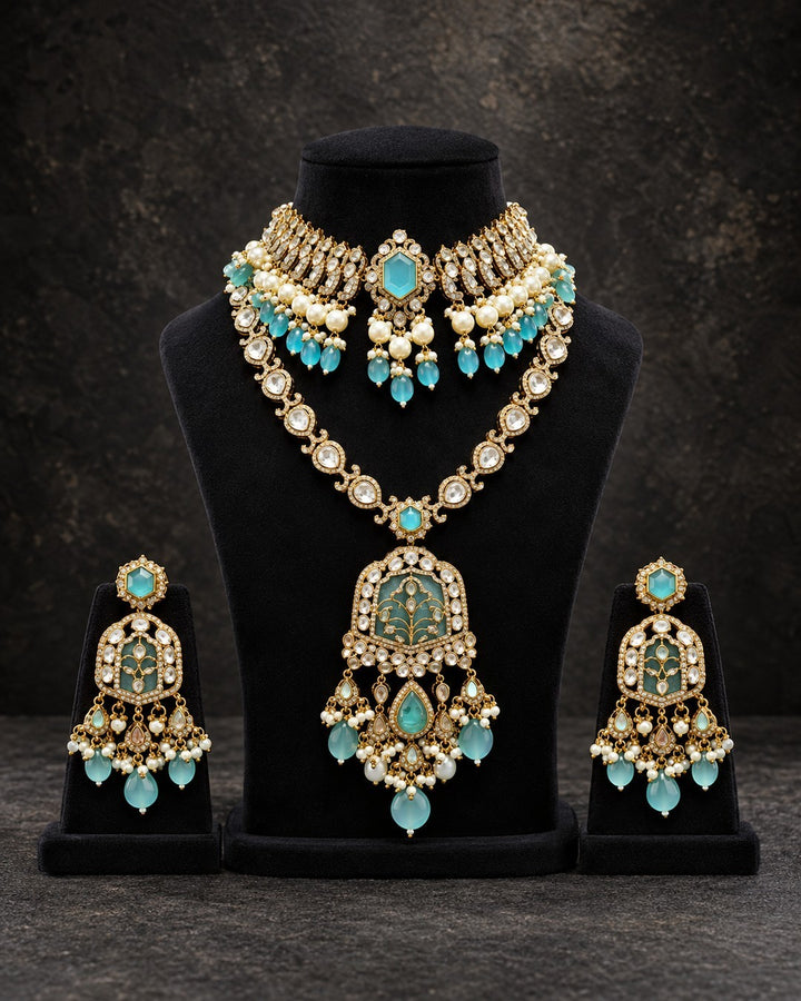Meherzaa Heritage Kundan Bridal Necklace Set