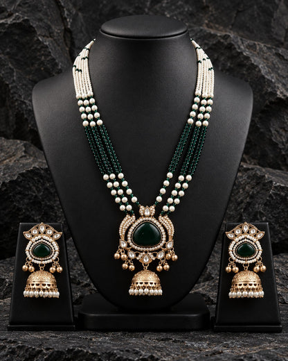 Imperial Mala Set - Emerald Green view
