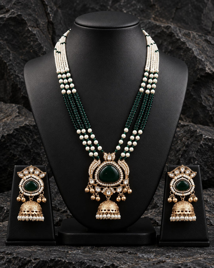 Imperial Mala Set - Emerald Green view
