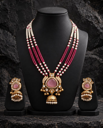 Imperial Mala Set - Pink view